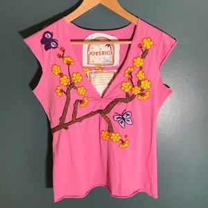 Johnny Was sleeveless embroidered small tank top